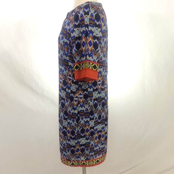 Collective Concepts Print Short Sleeve Dress Large - Picture 5 of 8